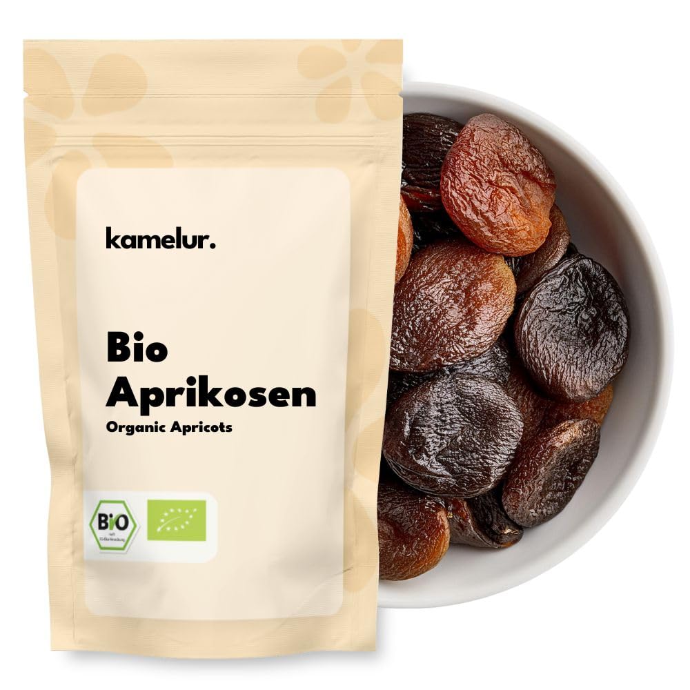 Kamelur Albicocche BIO Non Trattate, Albicocche Secche Non Solforate E Non Zuccherate, Di Una Morbidezza Straordinaria 1 Kg (Confezione Da 1)