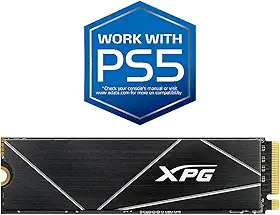 SSD Adata XPG Gammix S70 Blade - 512GB, NVMe, M.2 2280, Leitura até 7200MB/s, Gravação até 2600MB/s, Dissipador, PS5