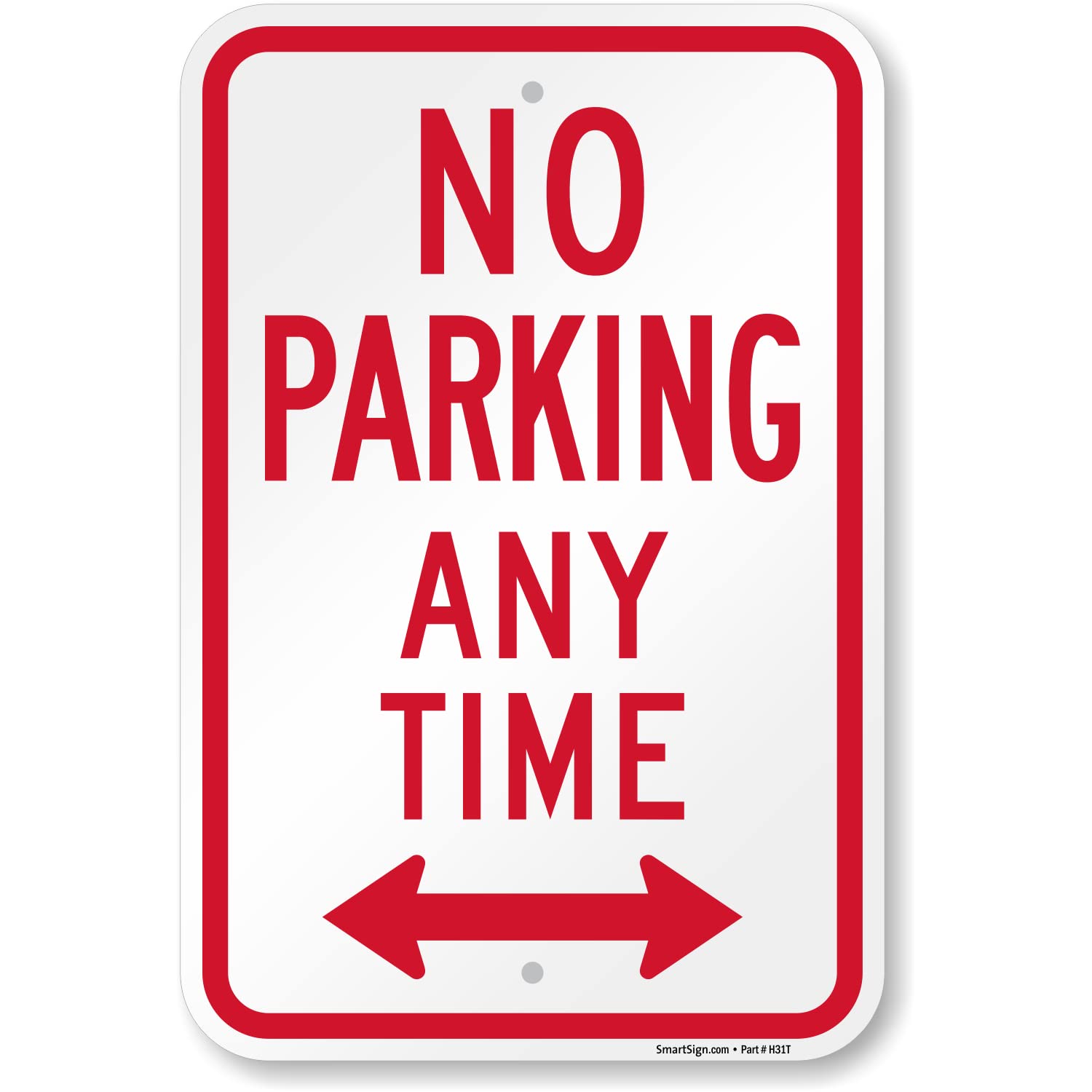 SmartSign Letrero de metal con flecha bidireccional, compuesto de aluminio de 120 mil (ACM), material reflectante de grado de ingeniero, rojo y blanco