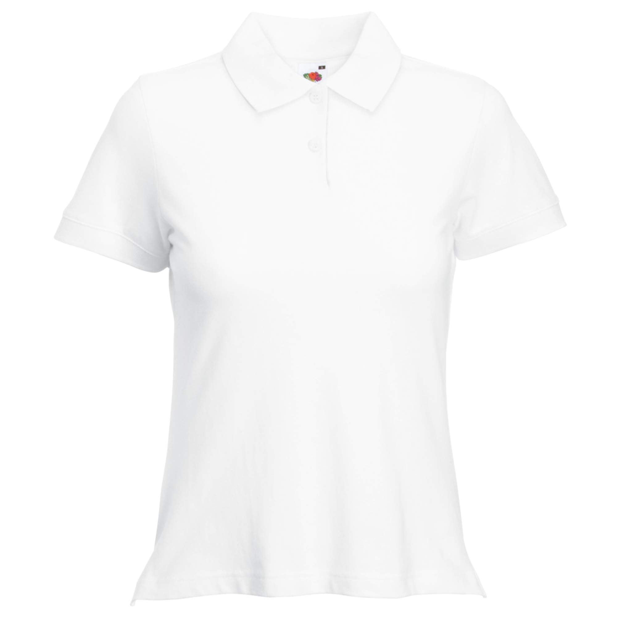 Fruit of the Loom Women's Polo Shirt Short-Sleeve - White - Small