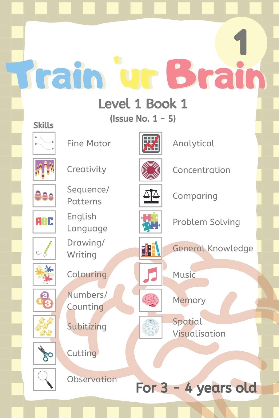 Train 'Ur Brain Level 1 Book 1: Issue No. 1 to 5 (Train 'Ur Brain TUB Level 1)