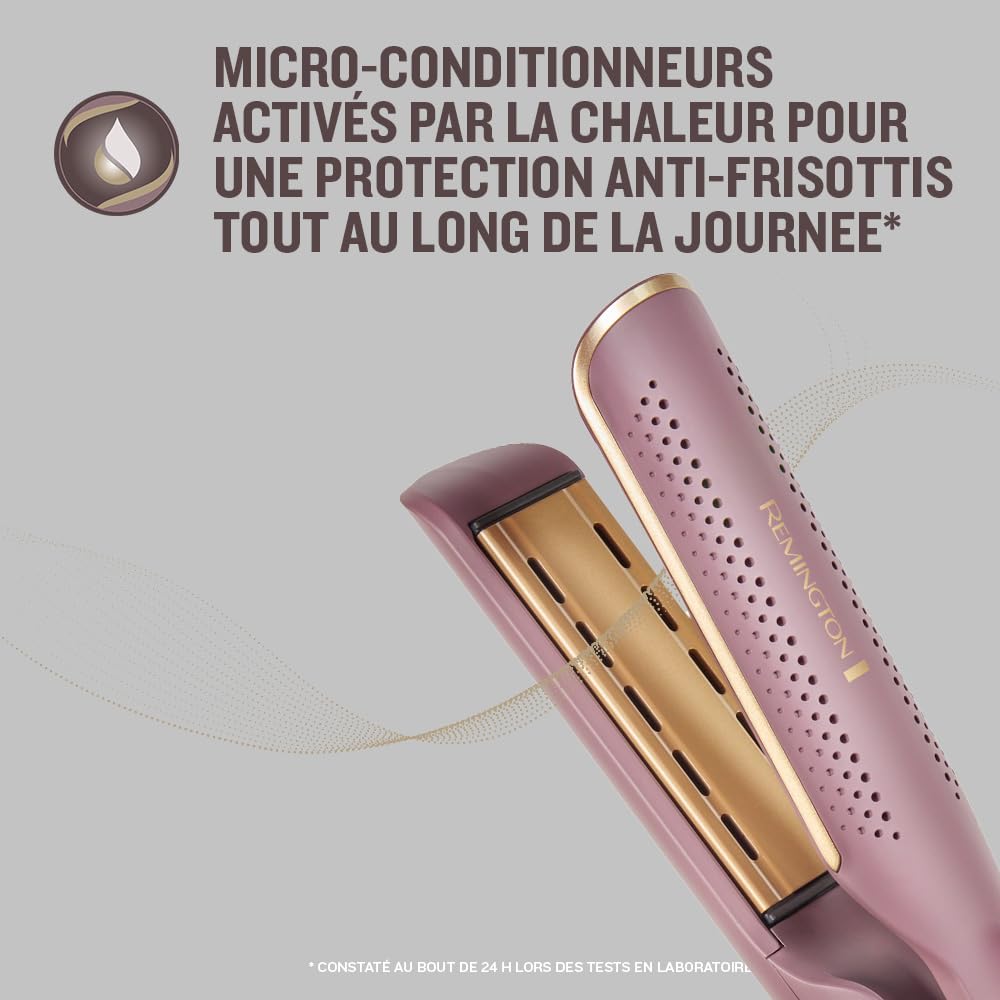 Remington AIRvive Lisseur cheveux [2 en 1: cheveux secs ou humides] Technologie Ionic Air: résultats rapides en douceur (micro-revitalisants anti-frisottis thermoréactifs, écran LED, céramique) AS8930