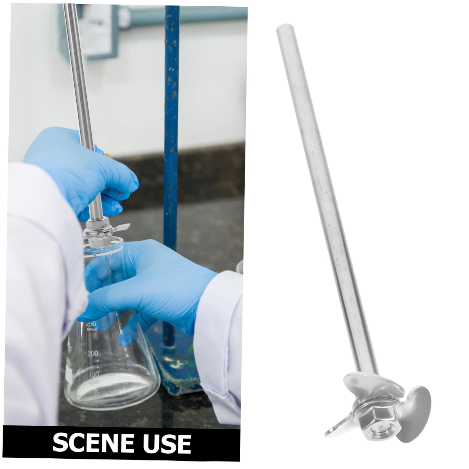 ULTECHNOVO 3 Ensembles De Mélangeur De Tige D'Agitation Palette De Mélange Pour Outil D'Agitation De Laboratoire Tige D'Agitateur De Laboratoire Chimie Agitateur Expérimental Réutilisable