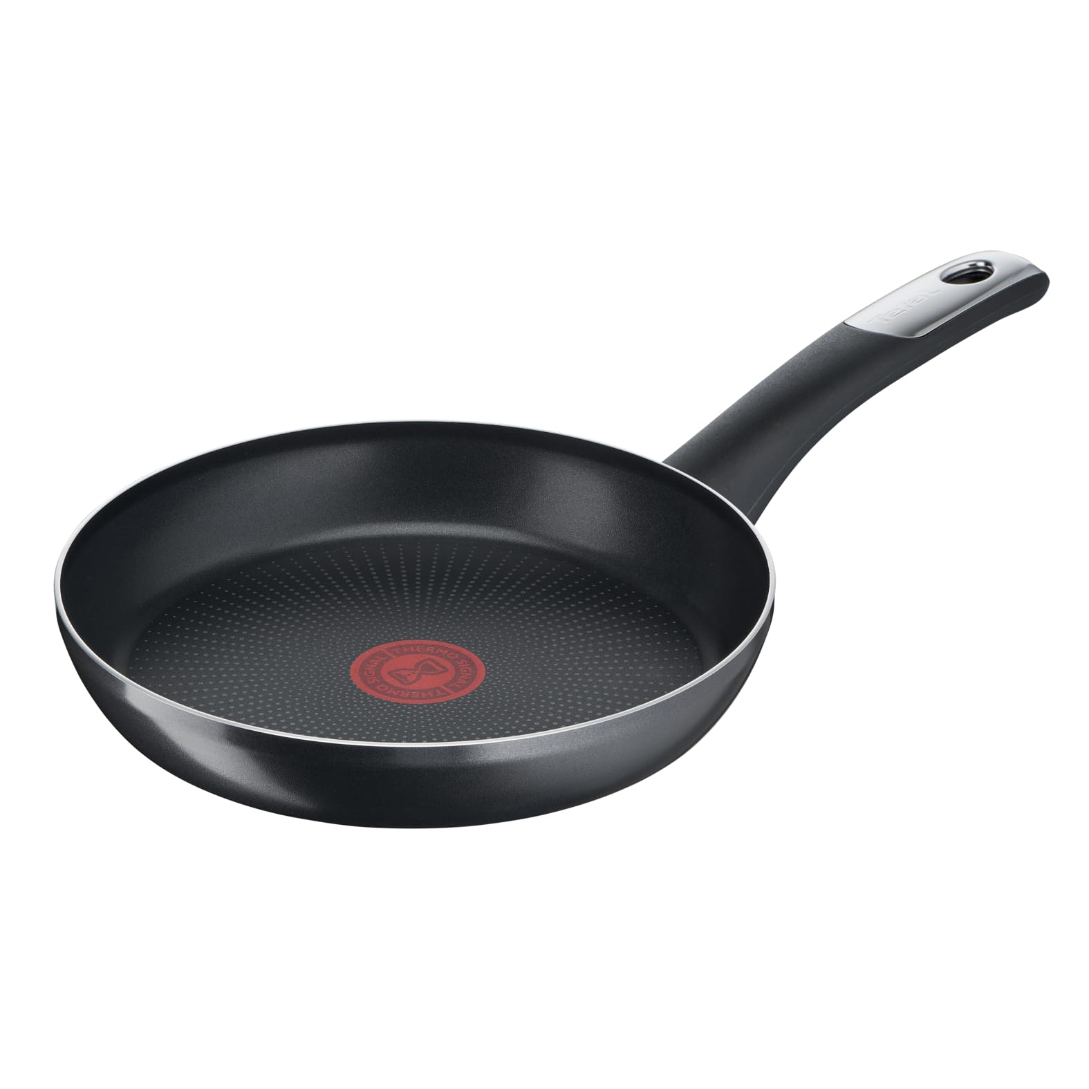 Tefal Bratpfanne 24 cm, Pfanne Antihaftbeschichtung mit Titanpartikeln, Thermo-Signal bei idealer Brattemperatur, spülmaschinengeeignet, nicht induktionsgeeignet, C38804