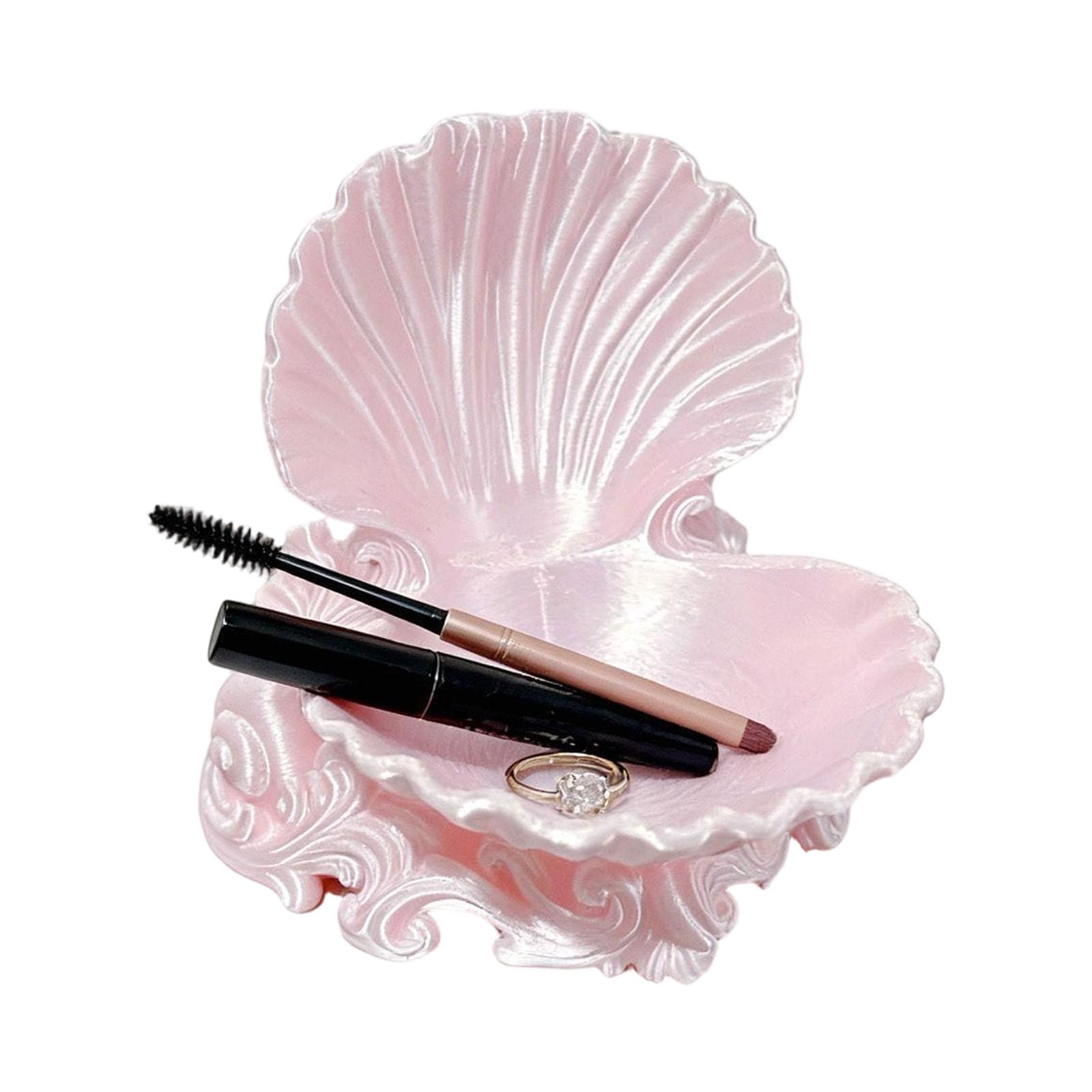 BWANGIAO Elegant 3D Printed Seashells Jewelry Tray For Earrings Necklaces And Small Accessories Stylish Decorative Bowl