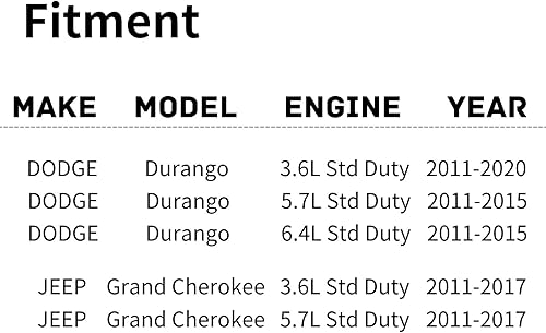 Miniatura 4 de TYG - Ventilador de refrigeración de repuesto original (calidad CAPA) extra silencioso para Jeep Grand Cherokee 2011-2021 3.6L5.7L Std Duty,