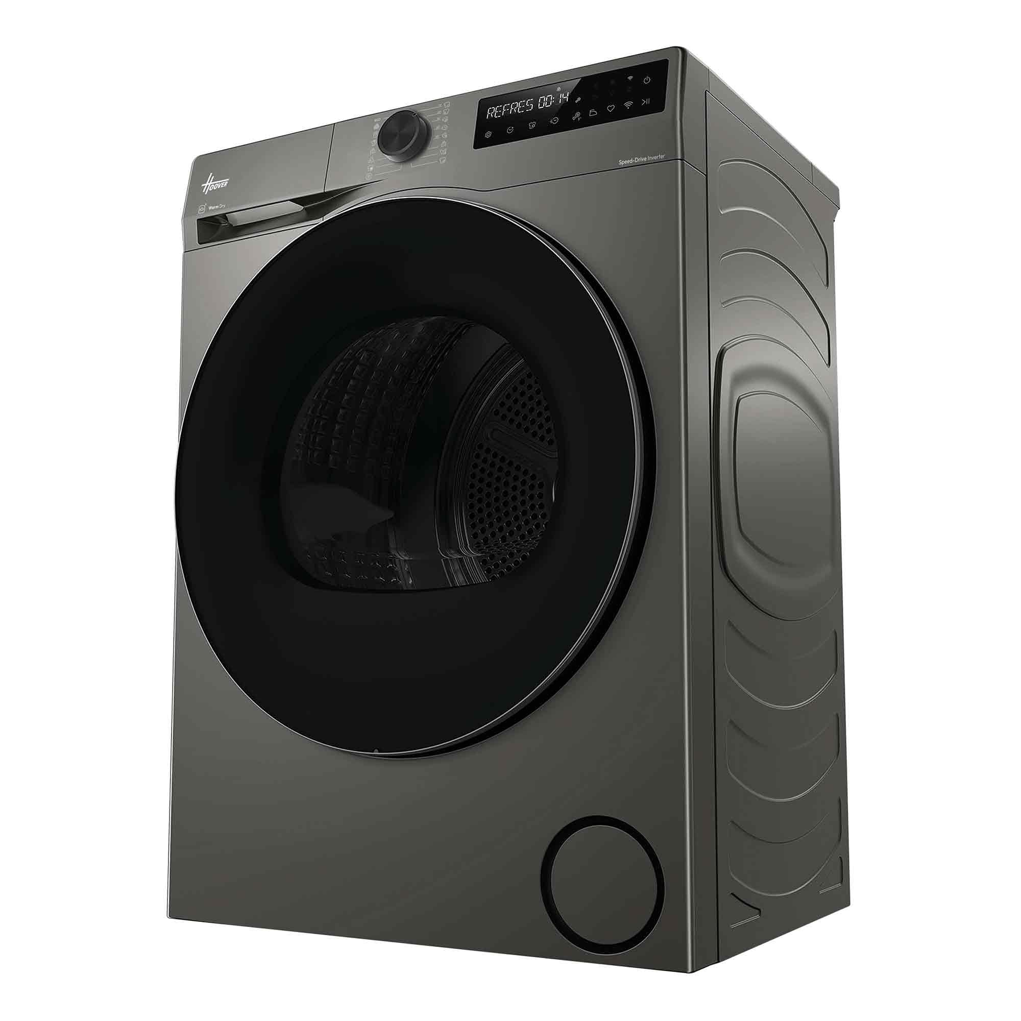 Hoover Pro Dry Series 5 HBP 9N3BGX-S Wärmepumpentrockner 9 kg, Energieeffizienzklasse C, Wi-Fi & Bluetooth, AI Smart Move, Genius Cycle, Hygiene-Zyklus, 62 dB, Anthrazit