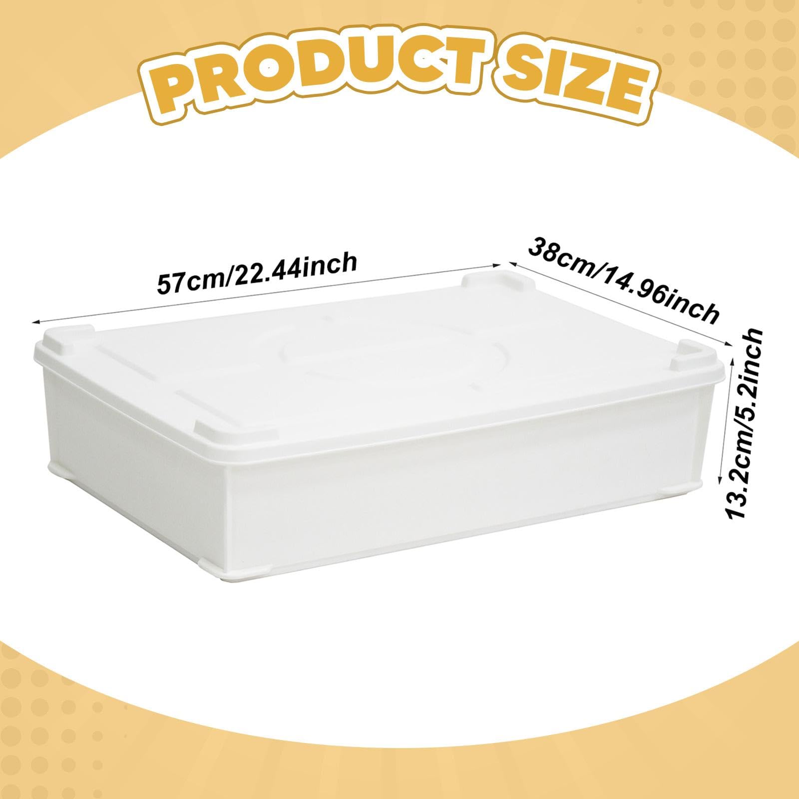 Scatola per Pizza con Coperchio, Scatola per Il Pane, Accessori, Contenitore per La Preparazione in Ristorante, Uso Commerciale, Bianco Grande