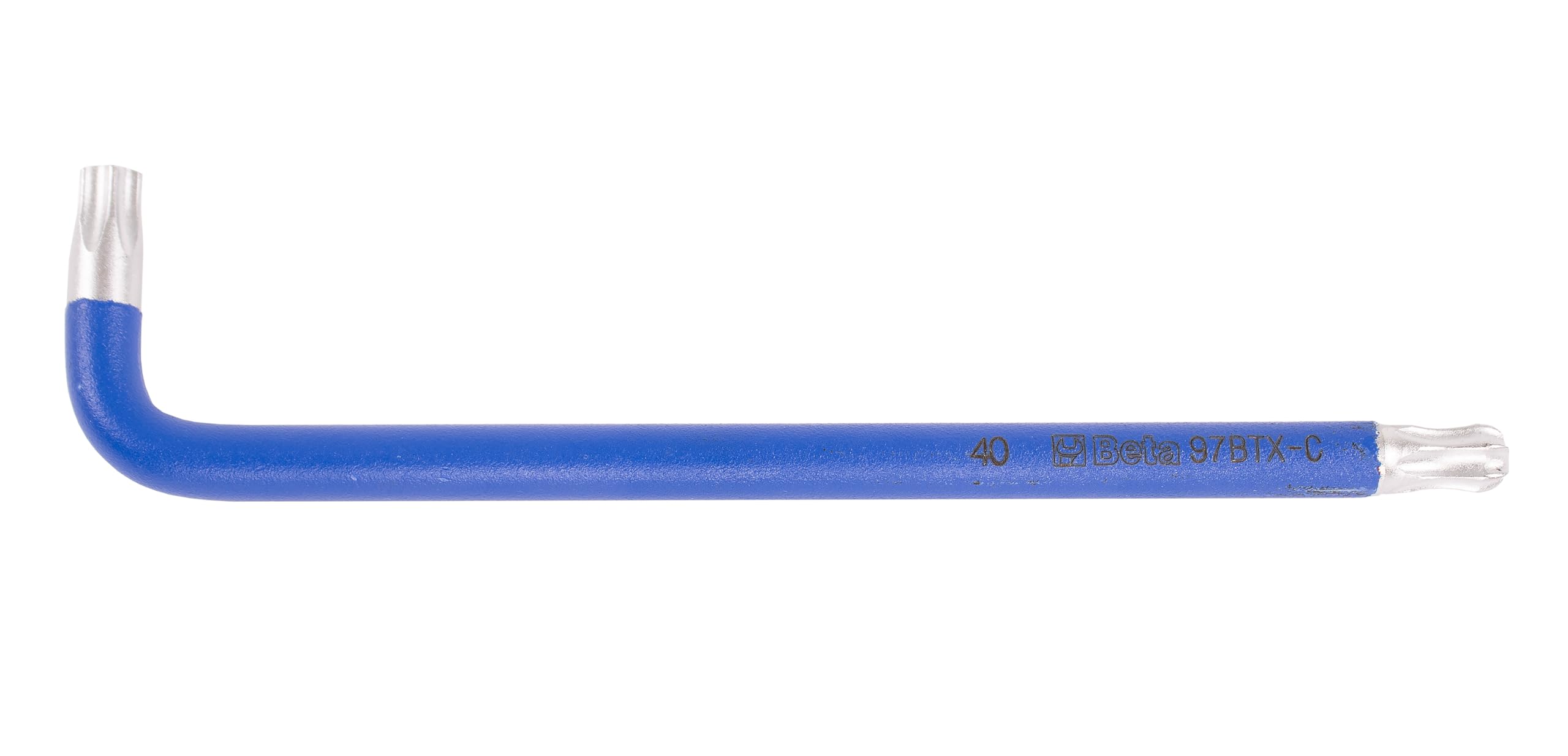 BETA 97BTX-C/SC8 - Serie di 8 chiavi maschio piegate colorate con un'estremità sferica per viti con impronta Torx