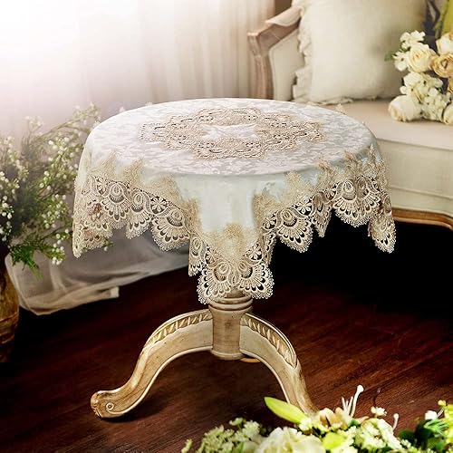 ARTABLE Mantel pequeño de encaje de macramé de otoño y Navidad, para Acción de Gracias, al aire libre, granja, rústico, cocina, fiesta, cumpleaños,