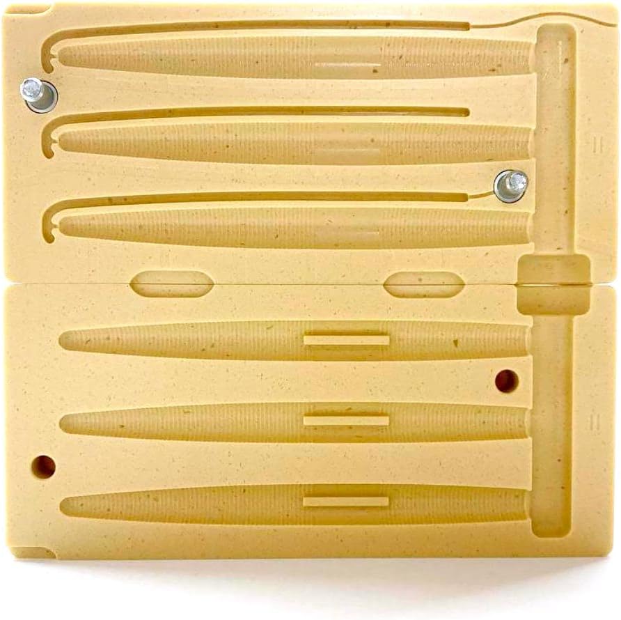 Premium Soft Plastiс Mold Lure Making Injection Molds Fishing Lures 3 Cavity Yum Dinger 4" - Image 7