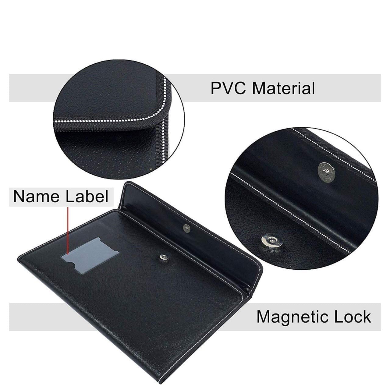 ANG Multipurpose A4 Document Folder – PU Leather File Organizer with 40 Transparent Sleeves | Sleek, Durable & Professional | Ideal for Office, School & Personal Use – Black 1
