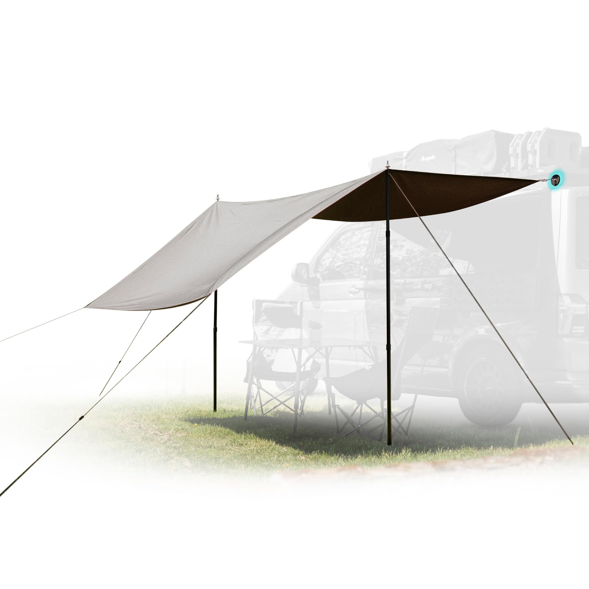 Campnetic Sonnensegel Camping 2,5x3m - Magnetische Halterung u.  Teleskop-Stangen - Sonnensegel Wohnwagen Magnet - Markise - Tarp -  Sonnenschutz - Regenschutz - Camper, Kastenwagen, Vans u. Wohnmobile :  Amazon.de: Sport & Freizeit