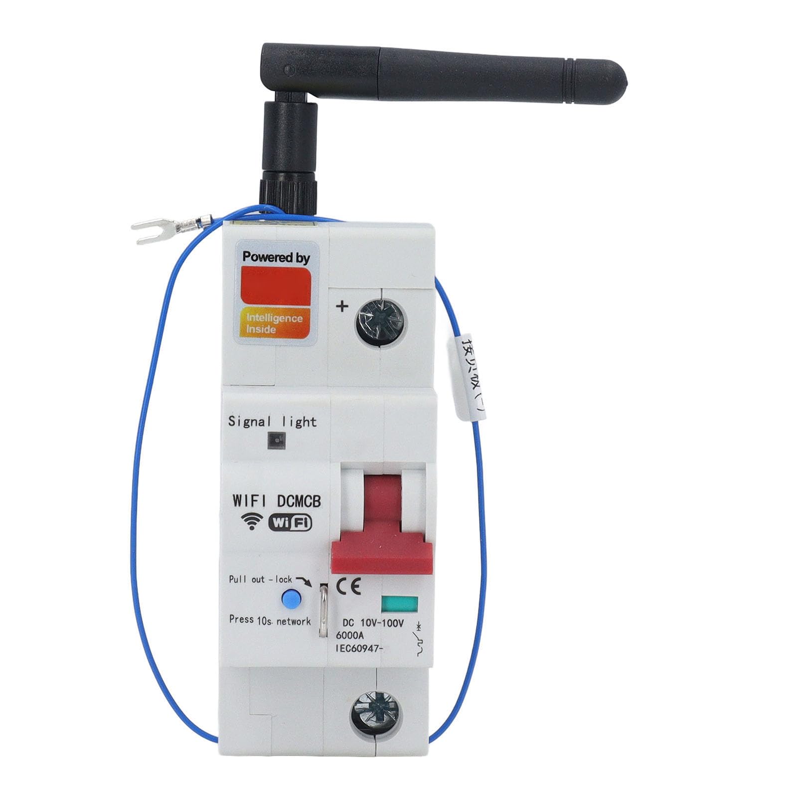 Disyuntor WiFi Inteligente Potente Control de Voz Remoto para Electrodomésticos y PC - Retardante de Llama DC 10-100V 100A Montaje en Riel DIN