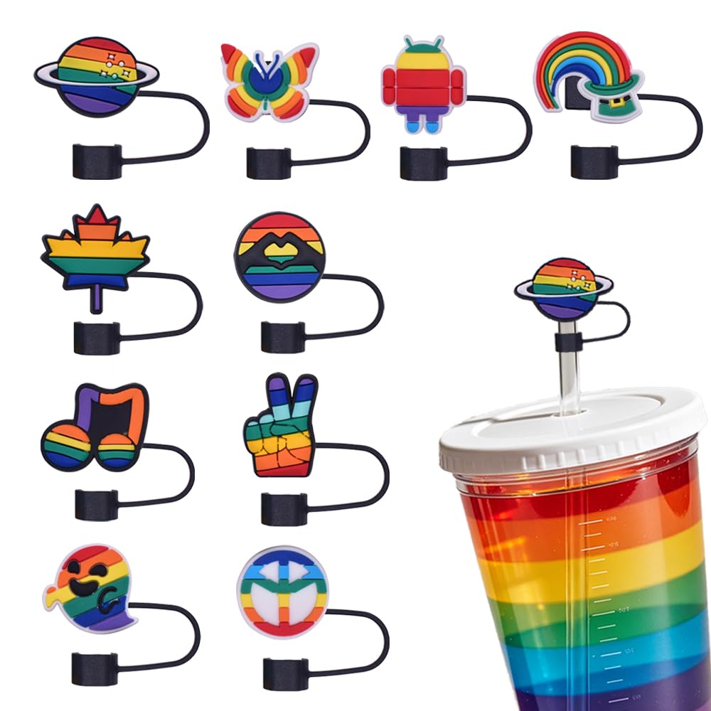 Protège-paille 10mm en silicone anti-poussière pour gobelet réutilisable