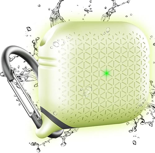 Catalyst Vibe Series - Funda impermeable y a prueba de caídas para AirPods 3, con mosquetón premium, carga inalámbrica compatible (brilla en la
