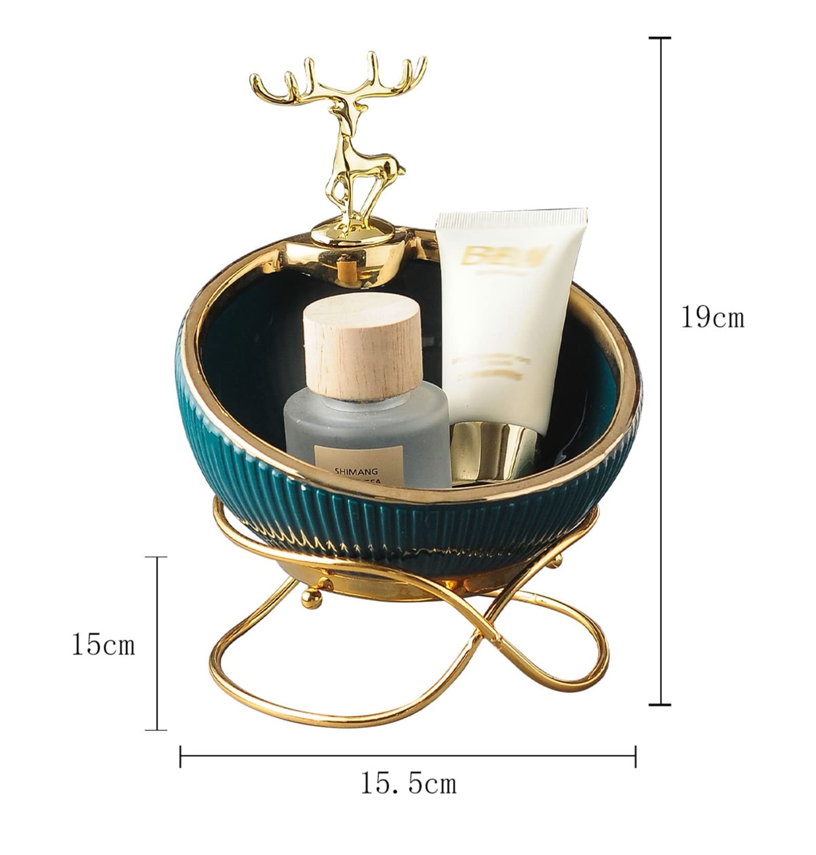 鹿 小物入れ アクセサリー ケース ストーン付き セット Amazon｜収納ボックス 小物収納 インテリア 北欧風 円形 鹿 お皿