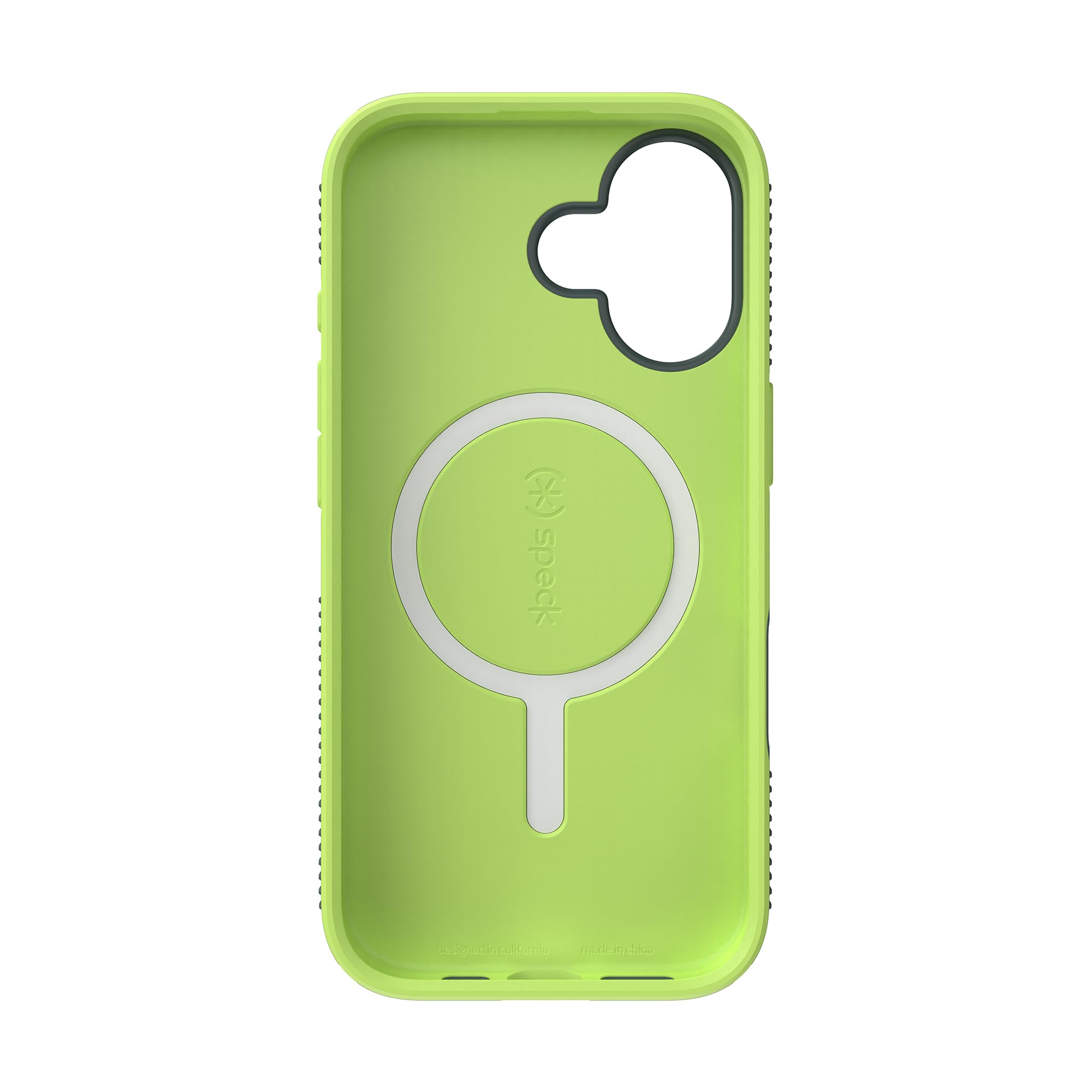 Speck CANDYSHELL uchwyt + etui MS do iPhone'a 17 - NEO DRAB/świecąca zieleń | wąski uchwyt ochronny | ochrona przed upadkiem | kompatybilne z MagSafe