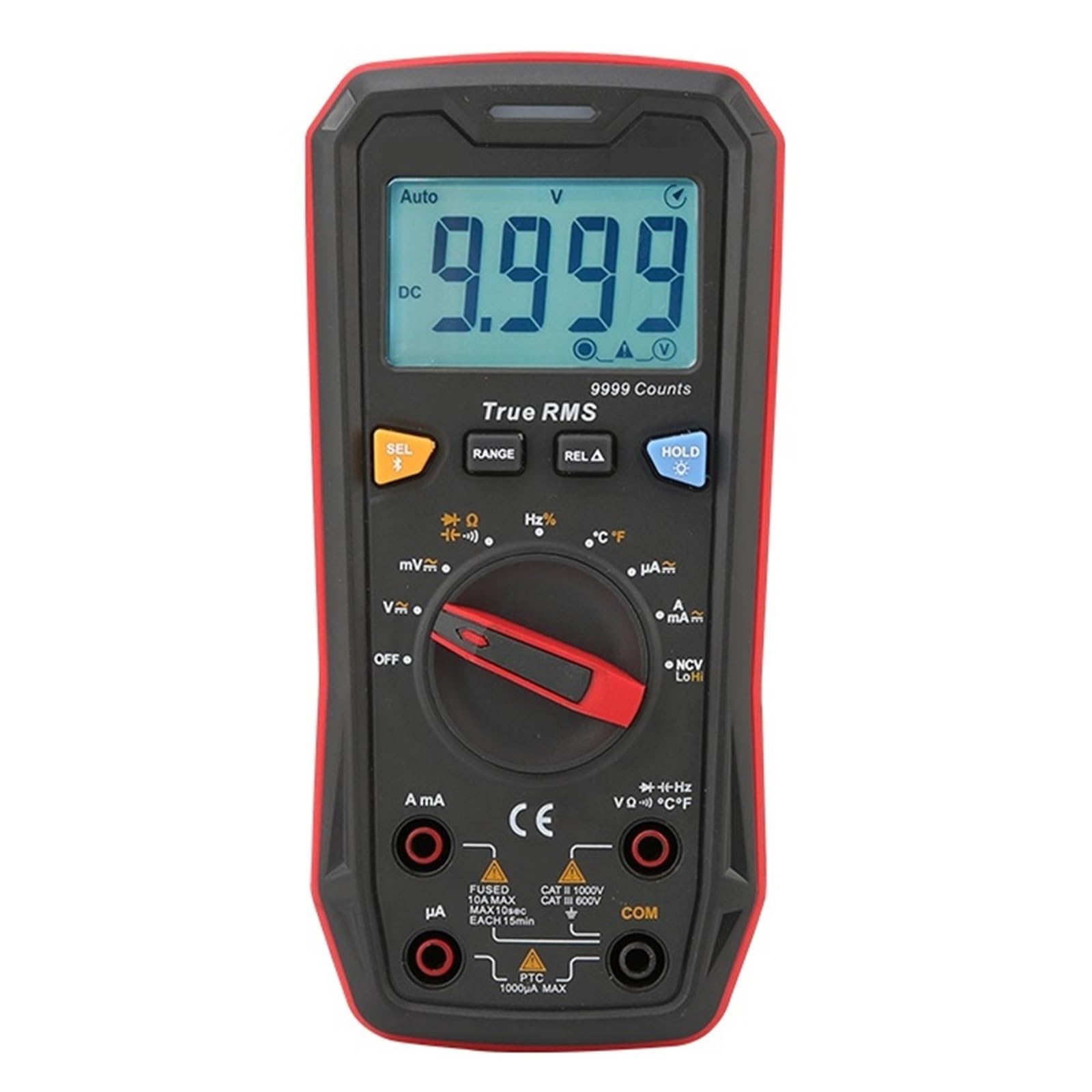 Comprobador MultíMetro Multímetro Inteligente Digital 1000V AC DC Voltímetro Amperímetro RMS Verdadero Capacitor Probador De Temperatura Multímetro Precisión Seguro(UT60BT)