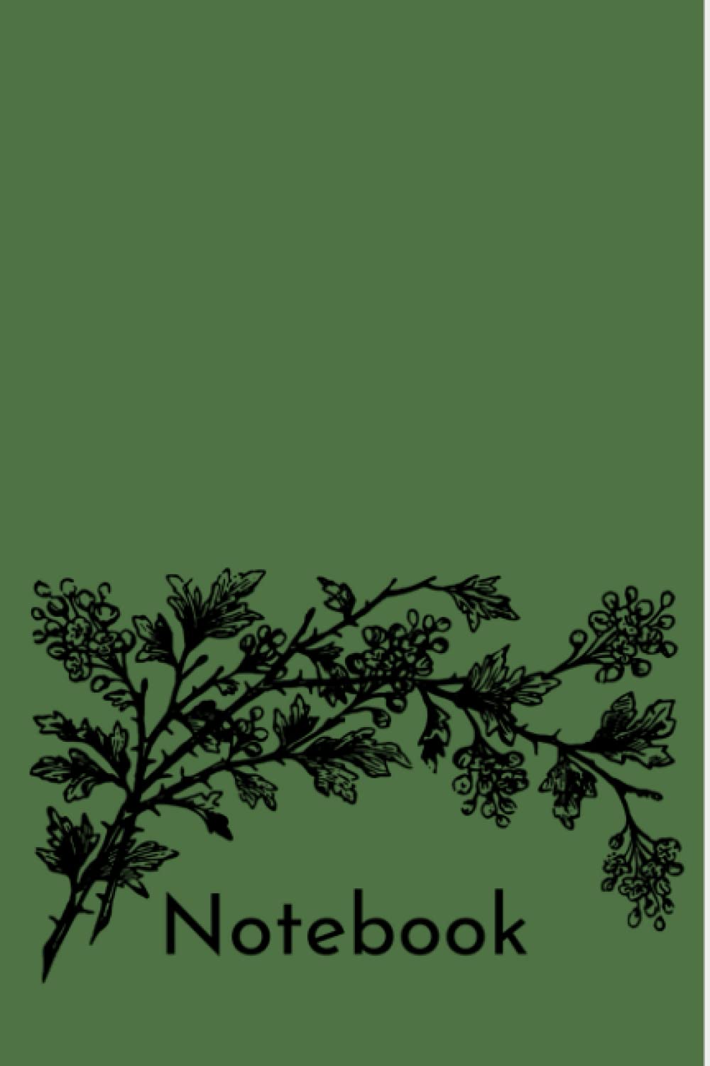 Notebook: Nature themed lined pages, paperback