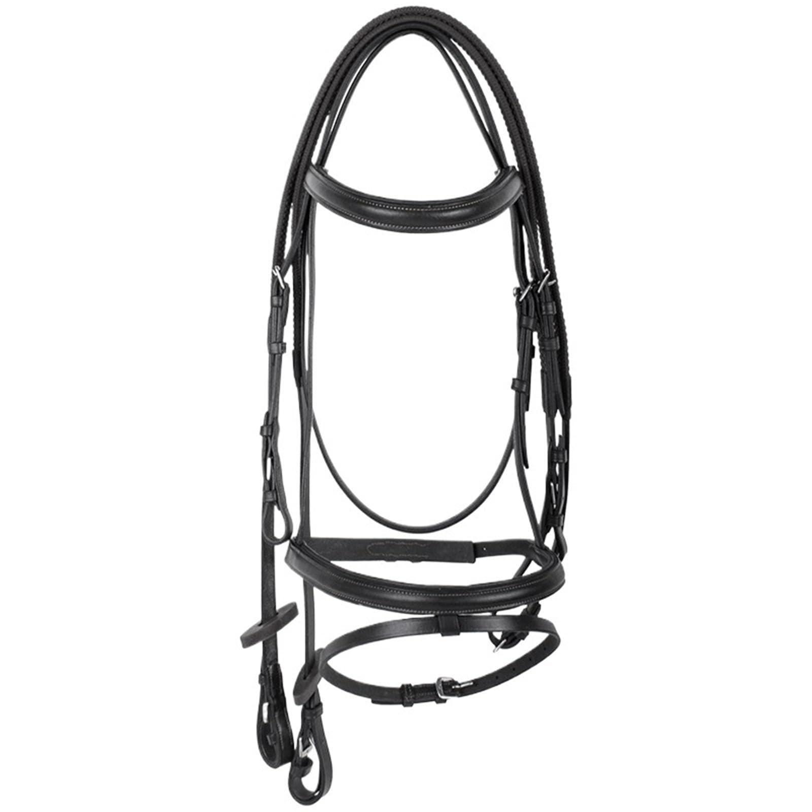 Redini for Cavallo con Briglia in Gomma Capezza in Pelle Strumenti for Cavalli da Equitazione Cavalieri per Cavalli(Black M)