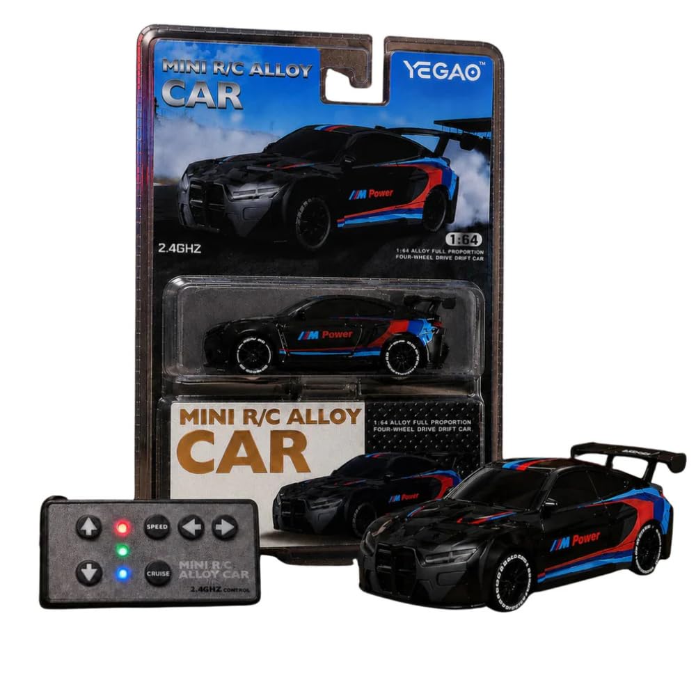 Mini R/C Alloy Drift Car 1:64 Scale – 2.4GHz RC Racing Desk Toy with LED Lights, 4WD Action & Rechargeable Battery | Type C Rechargable Heavy Quality | Kids & Collectors (4 Wheel Drive)-image-43