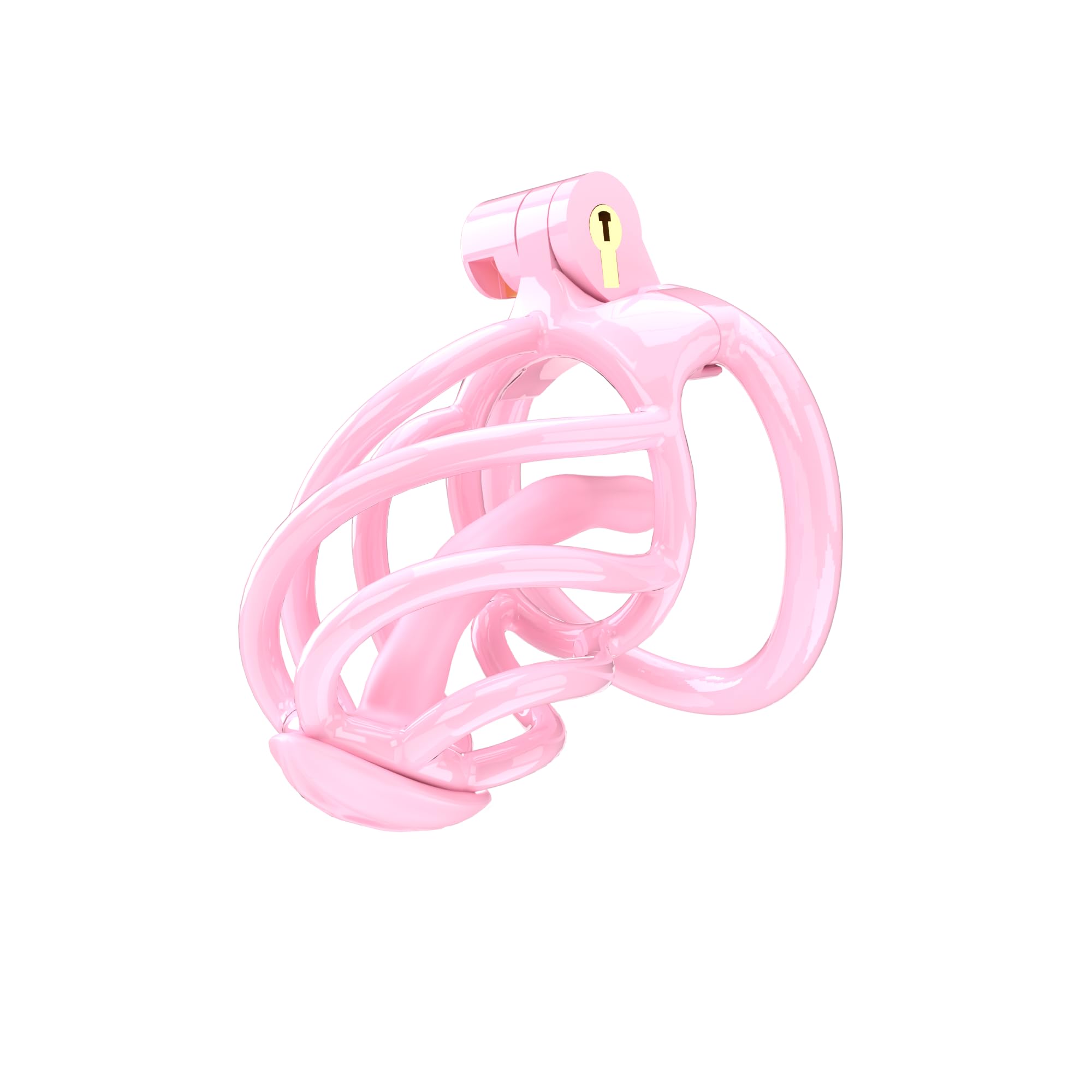 Spiral Chastity Device Yithuet Cobra 6 Resin Cock Cage, Pink: Small Small Pink