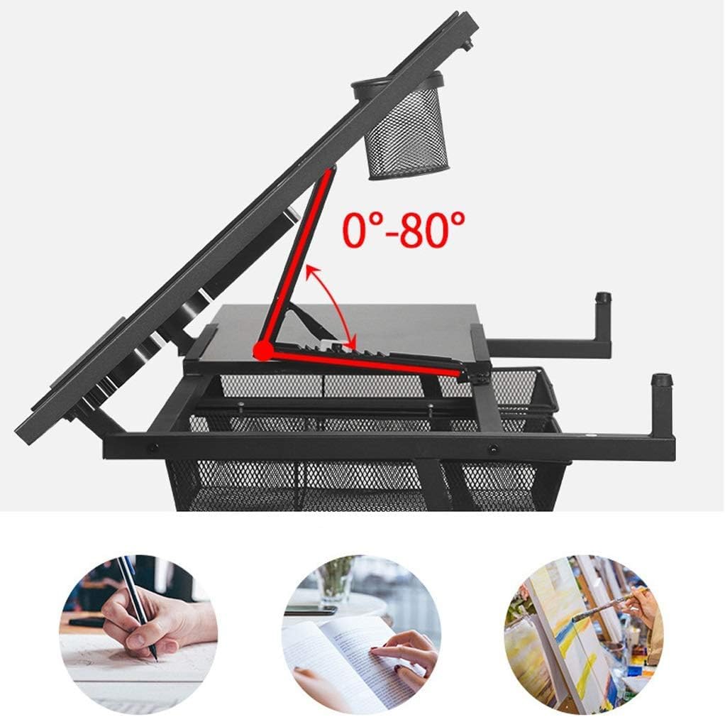 Tavolo da disegno regolabile con contenitore, versatile scrivania artistica per adulti, perfetto tavolo da disegno e artigianato design multifunzionale per artisti e designer