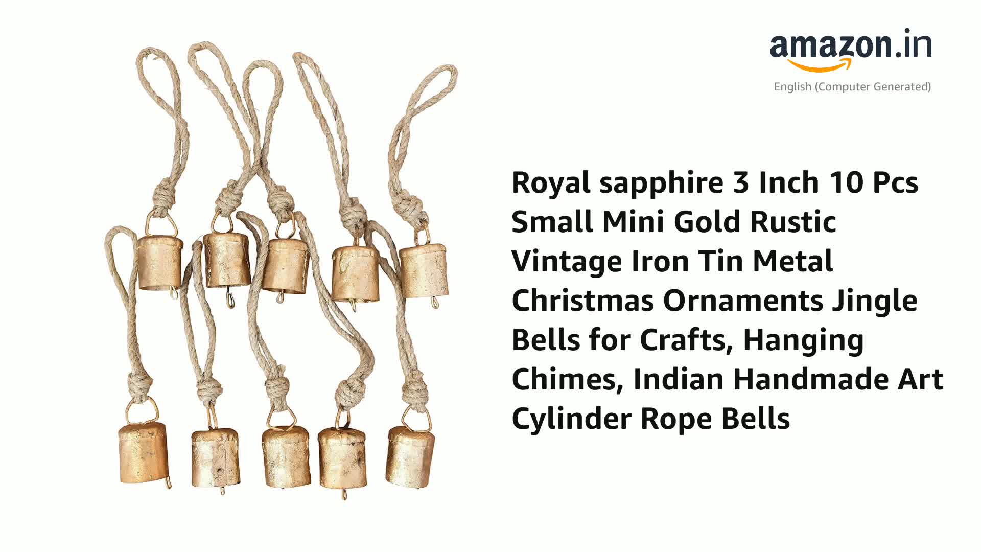 Royal sapphire 3 Inch 10 Pcs Small Mini Gold Rustic Vintage Iron