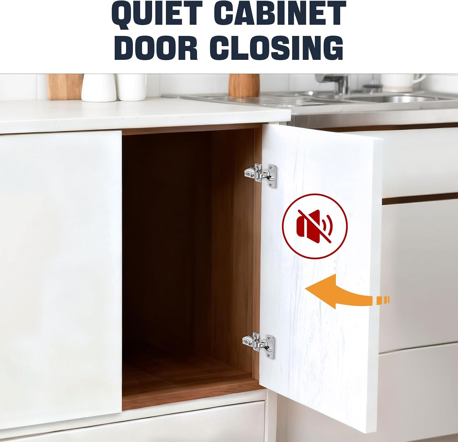 Mousike 10 Pack (5 Pair) Soft Close Cabinet Hinges, 1/2 Overlay Soft Close Hinges for Kitchen Cabinet, Stainless Steel, Built-in Damper, 100 Degree Opening Angle, 6 Way Adjustment