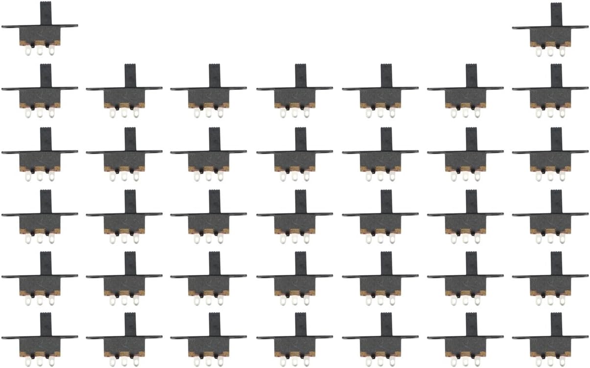WMYCONGCONG 100 PCS 0. 5A 50V DC 3 Pin On/Off 2 Position Panel Mount Slide Switch Micro Miniature Slide Switch