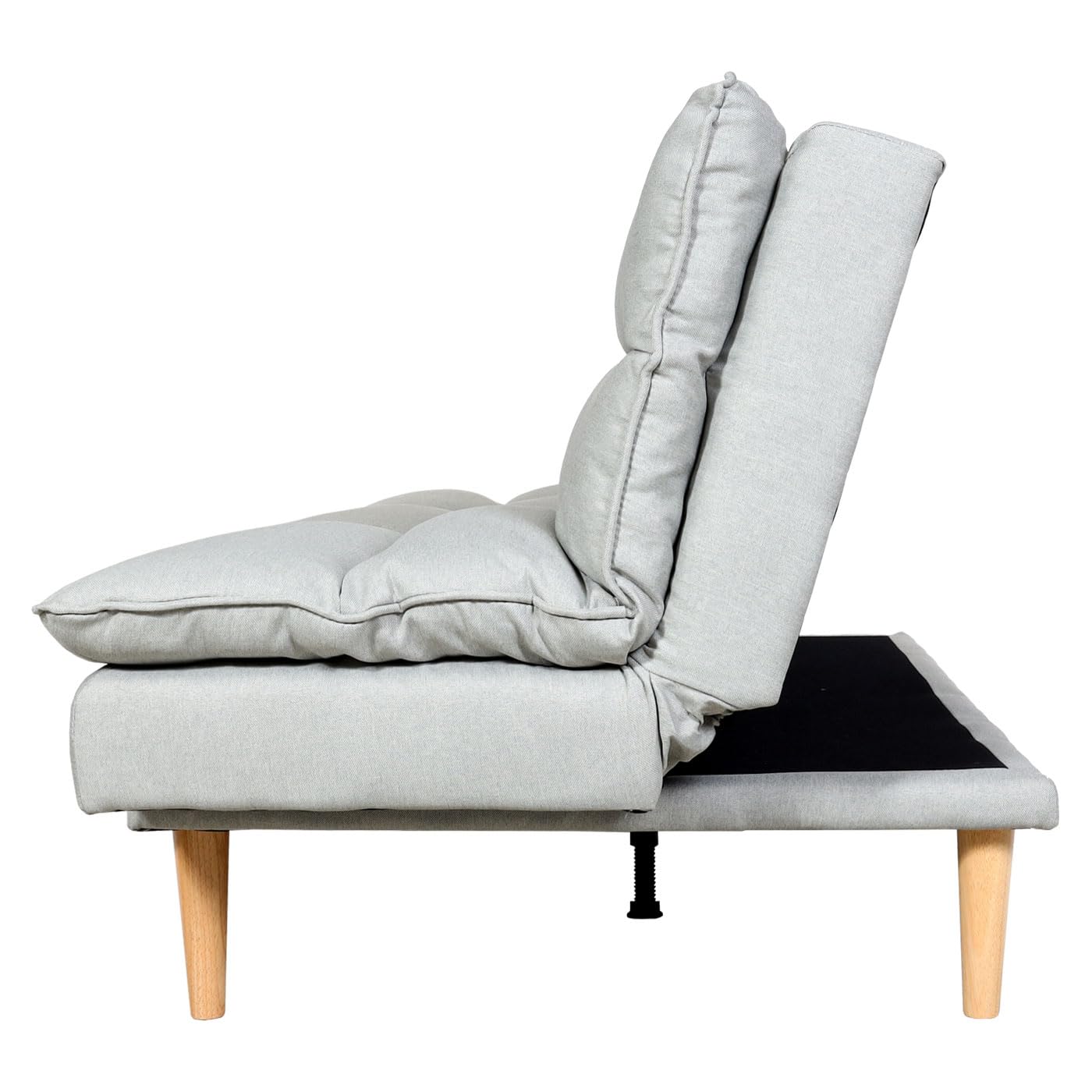 Mendler Schlafsofa HWC-M79 180x110cm Stoff/Textil - Mint-grau