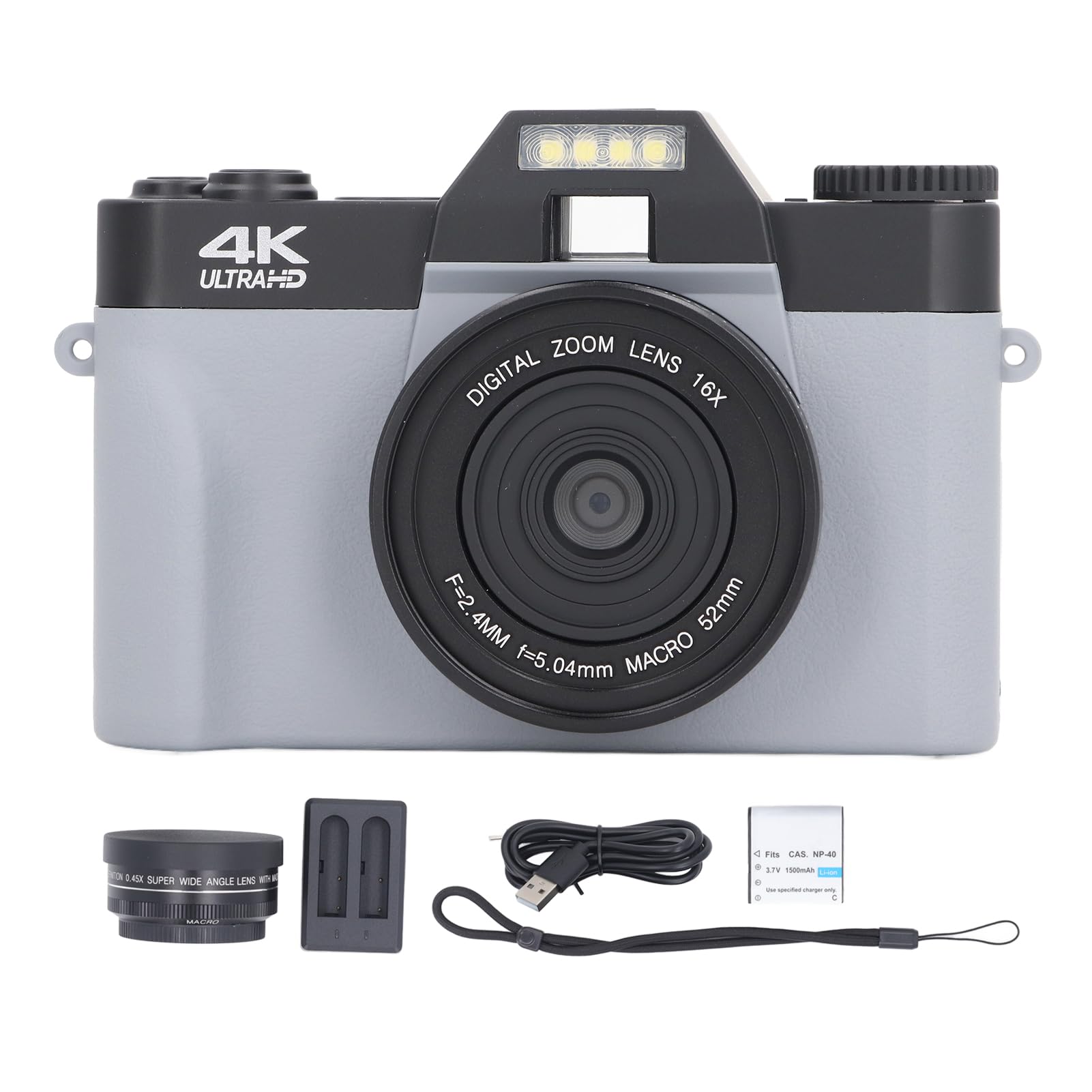 Amazon | 48MP Vlogging カメラ、コンパクト 3.0 インチ 180 度