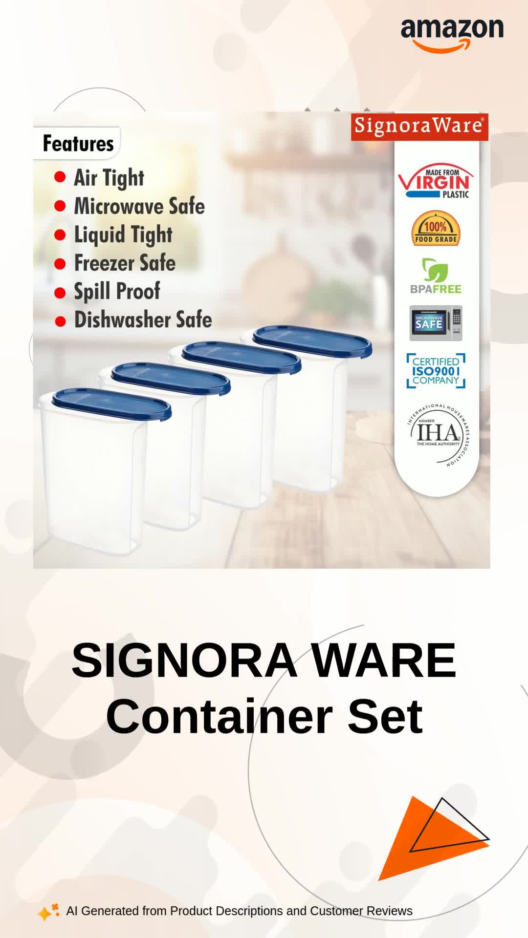 Watch SIGNORA WARE Container Set on Amazon Live