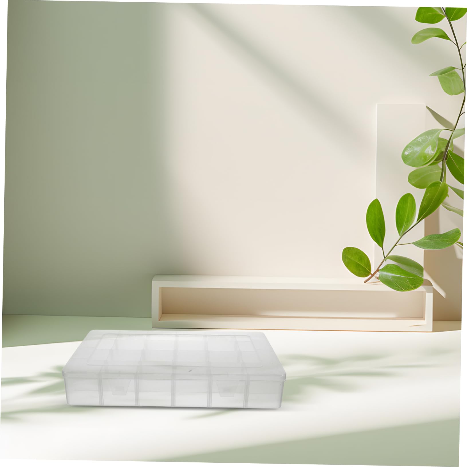 2 Pezzi Scatola Organizer Trasparente con Scomparti Rimovibili Contenitore per Piccoli Portaoggetti per Gioielli e Articoli Vari per Scuola