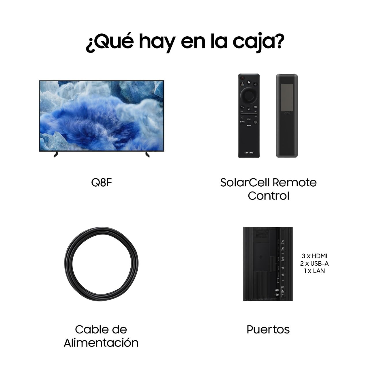 Samsung TV 65 Pulgadas QLED Q8F 4K Smart TV con Vision AI, 100% Volumen de Color con Quantum Dot, el auténtico Quantum Dot y Motion Xcelerator