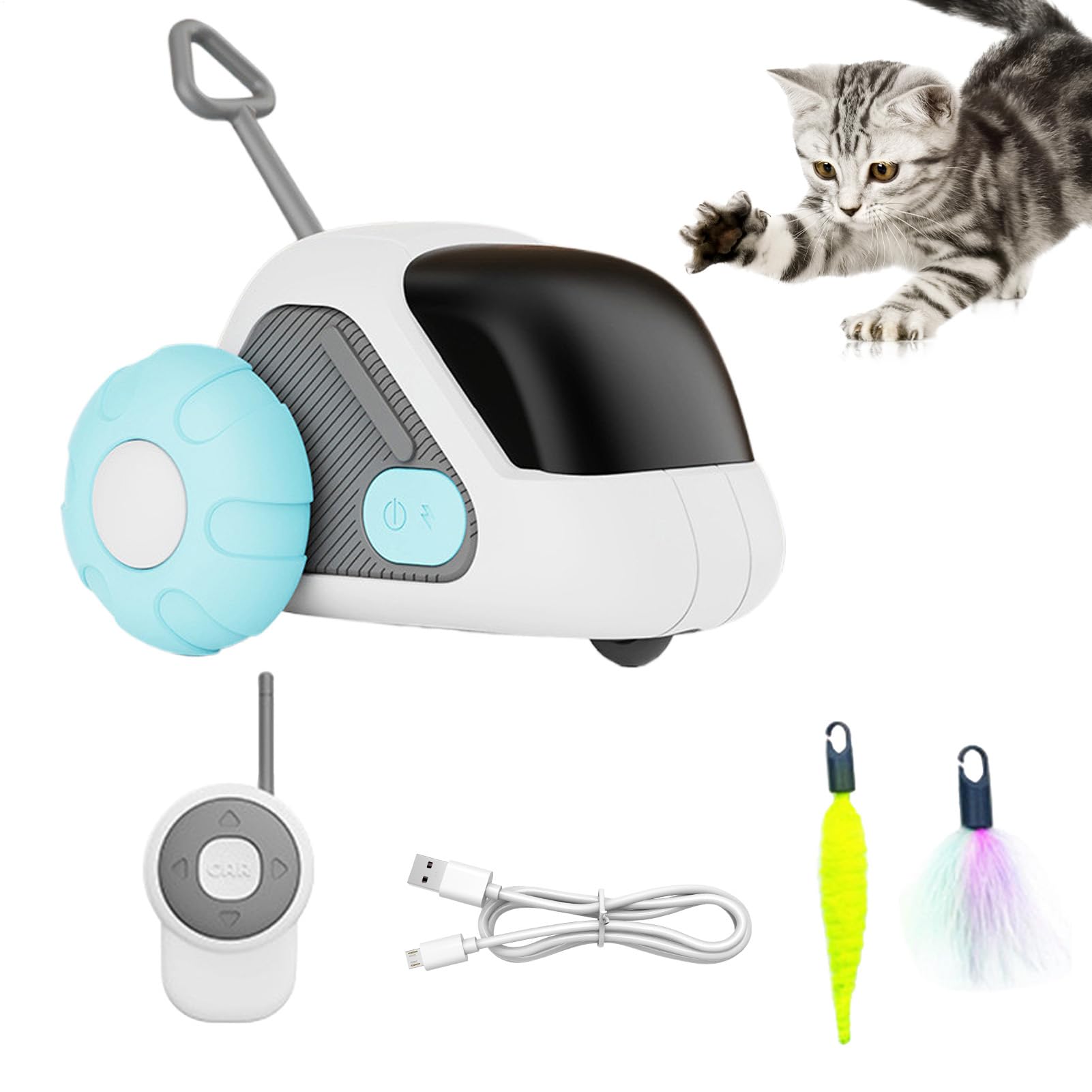 Jouet pour chat automatique et interactif à télécommande pour grands félins