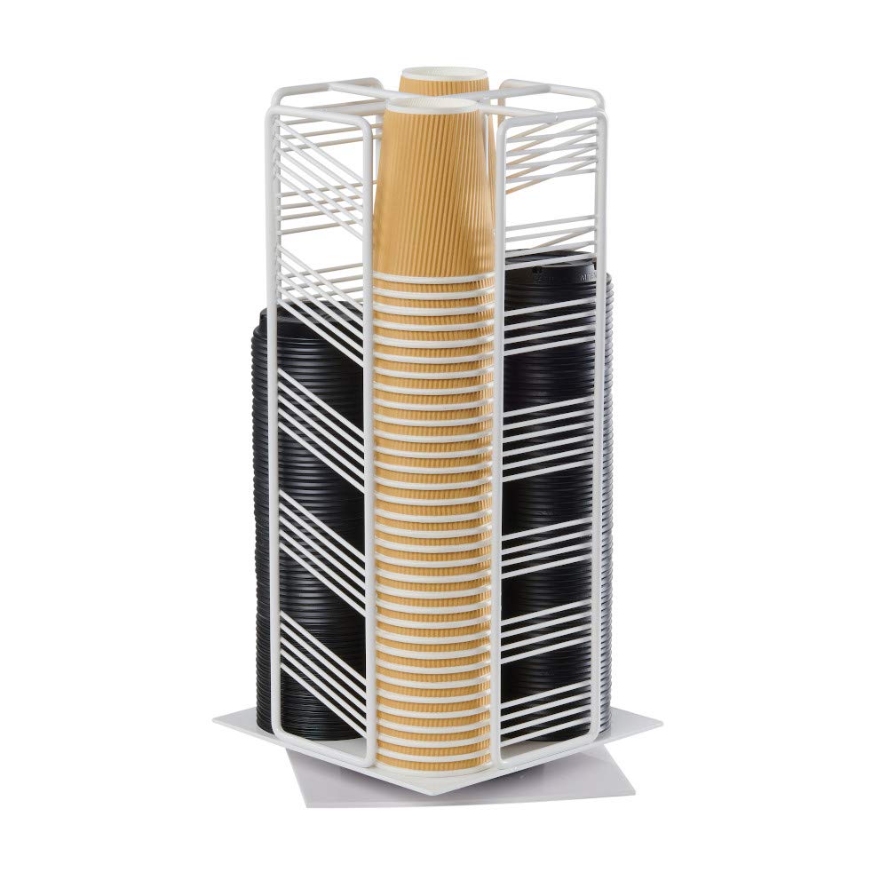 4104-15 Portland Cup/Lid Organizer by CAL-MIL – 8-3/4"W x 8-3/4"D x 17-3/4"H, Wire, Metallic