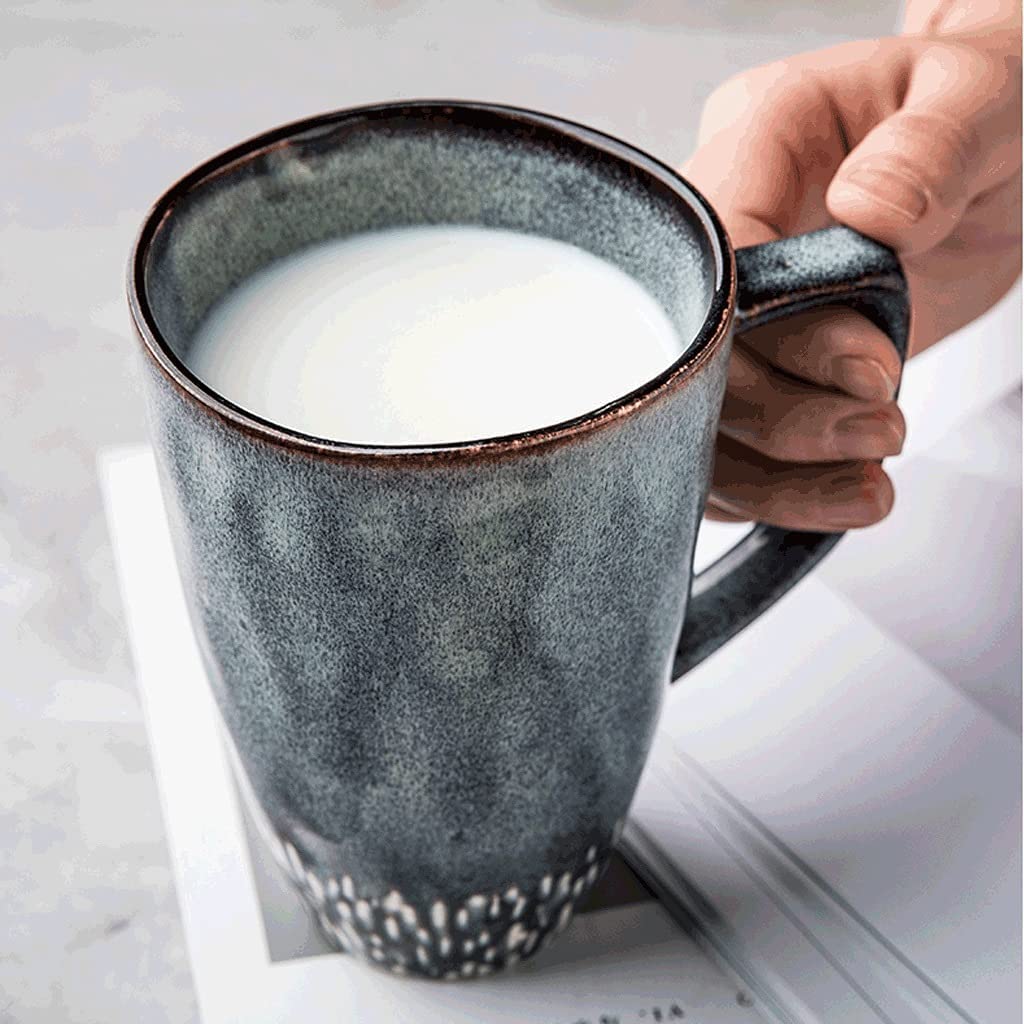 Taza de Café de Té Taza De Café Que Cambia De Color De Horno Estrellado 475ML, Taza De Café De Cerámica Grande, Taza De Bebida Multifuncional Para Microondas para té de la tarde(2 Mug)