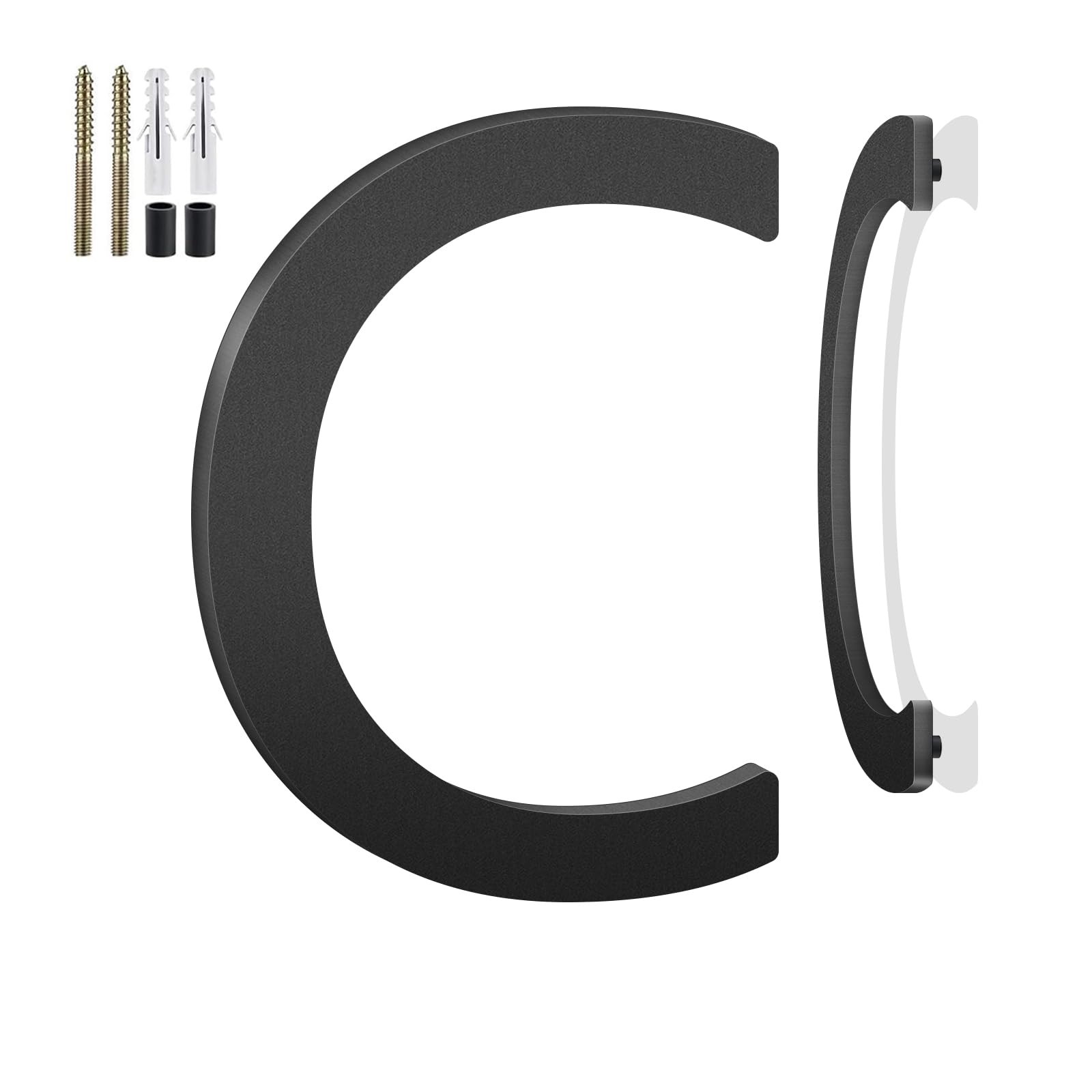 16 Inch Floating House Numbers and Metal Letters for Outdoor Signs, House Numbers for Outside, Aluminum Address Letters and Numbers for Door, Mailbox, Garden, Perfect for Home or Office (Letter C)
