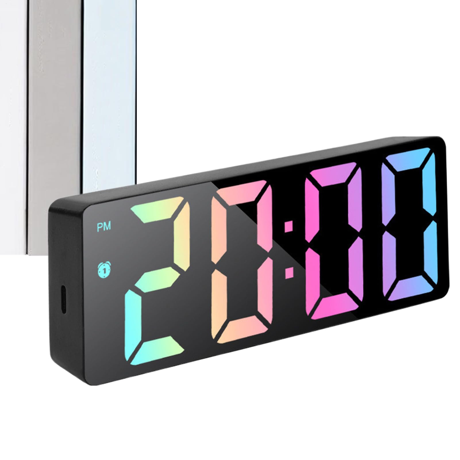 Despertadores para dormitorios con pantalla de espejo y luz LED atenuable