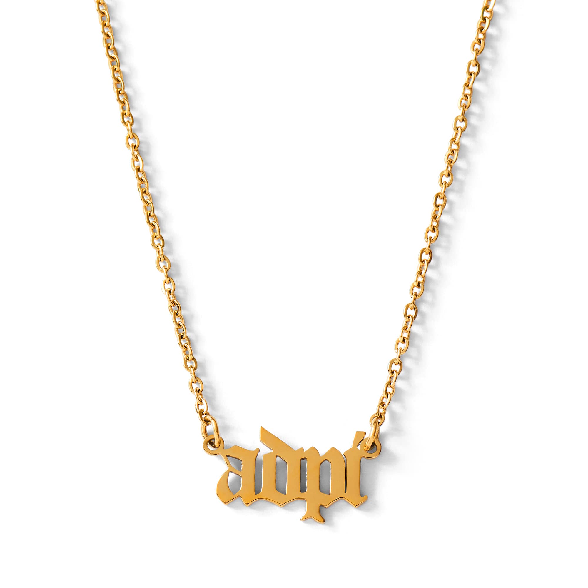 Sorority ShopAlpha Delta Pi Necklace — ADP 18K Gold Plated Sorority Necklace in Old English Font, Alpha Delta Pi Gifts for Women