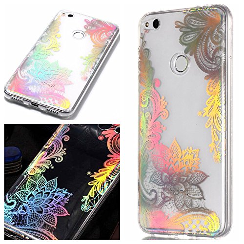 CHcase Coque pour Huawei P8 Lite 2017, Silicone Housse Téléphone Couverture Glitter Sparkle Bling avec Laser Ultra Mince Crystal Clear Flex Soft Slim TPU Case Cover Étui pour Huawei P8 Lite 2017-9