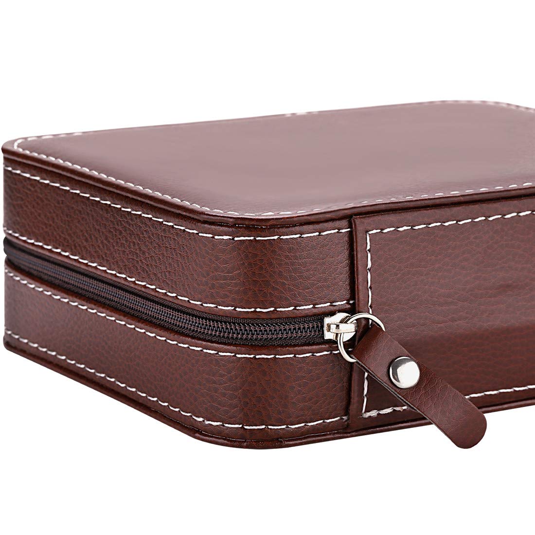 Amazon.com: LANTWOO PU Leather Zippered Watches Travel Case Watch
