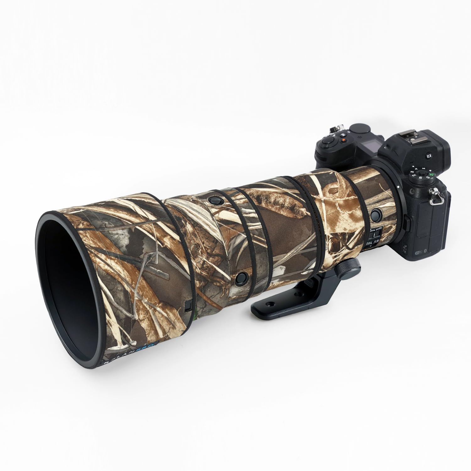 ROLANPRO Funda impermeable para lente Nikon Z de 400 mm f4.5 VR S, funda protectora para lente de lluvia de camuflaje