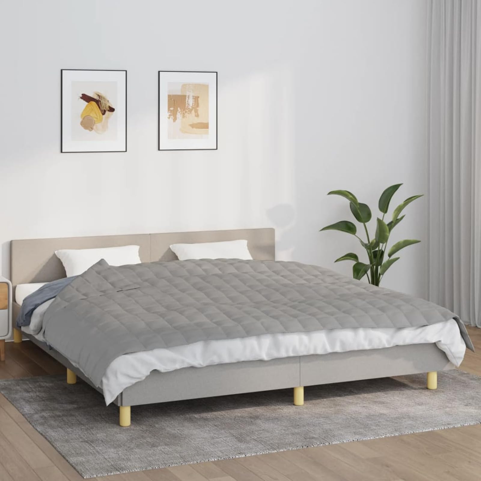 Gecheer Manta ponderada gris 155 x 220 cm 7 kg Tela-PLT1228