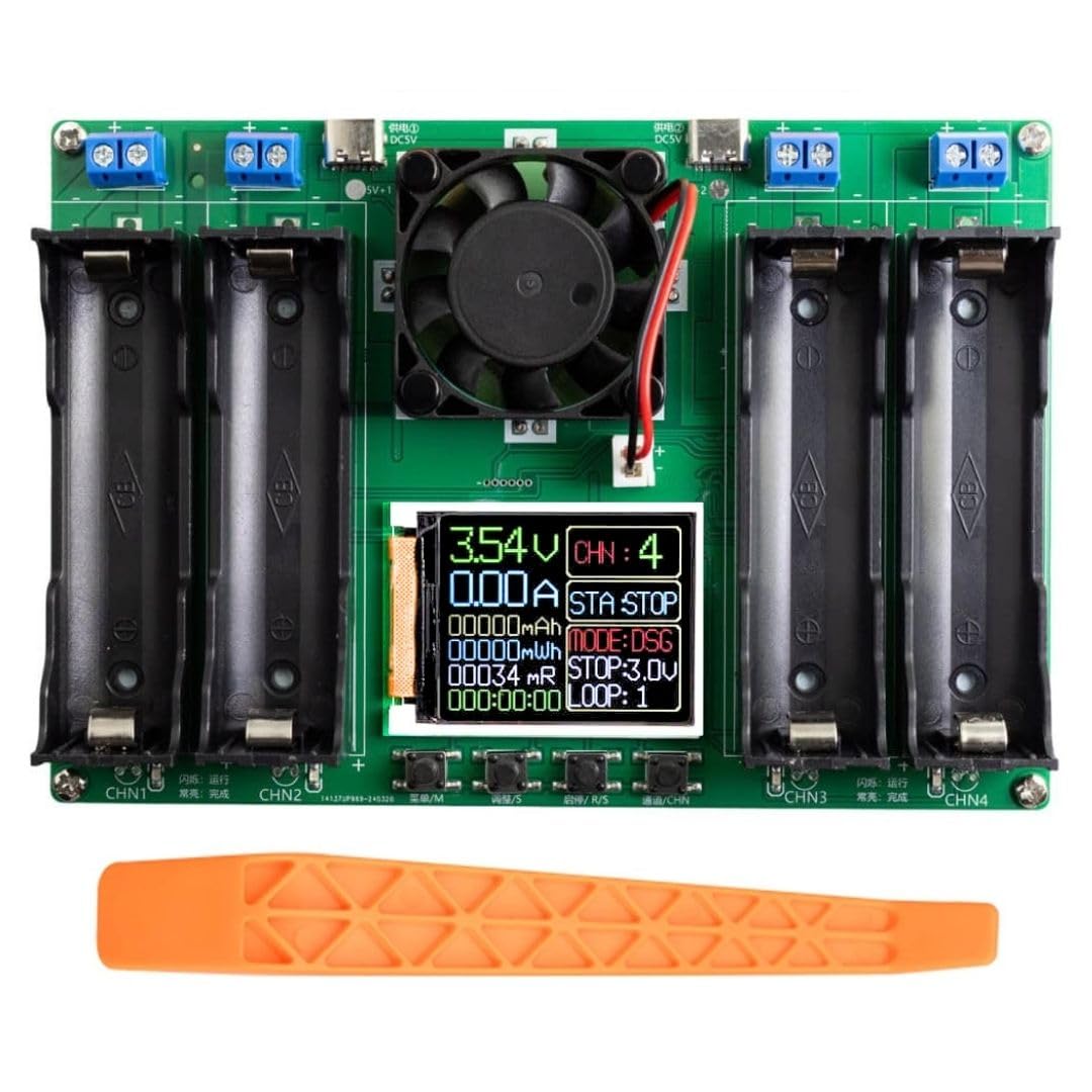 Efillooc 18650 Lithium Battery Capacity Tester Module with 1.77inch Display & Type-C Interface to Measure Internal Resistance, Running Cycle Function (1X Channel) (B0DCQ7ZXJQ) Amazon Price History, Amazon Price Tracker