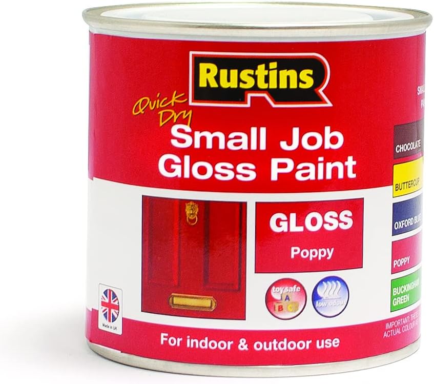 RUSTINS Small Job Gloss Paint Poppy 250ml Amazon.co.uk DIY & Tools
