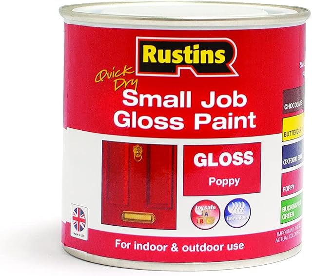 Rustins GPPOW250 250 ml QD Small Job Paint - Poppy