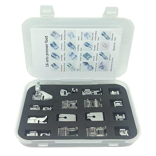Youngine 16pcs Professional Sewing Machine Presser Feet Kit Multifunction Hem Foot Spare Parts Accessories for Low Shank, Brother, Singer, Janome, Viking, Toyota, Simplicity, Kenmore